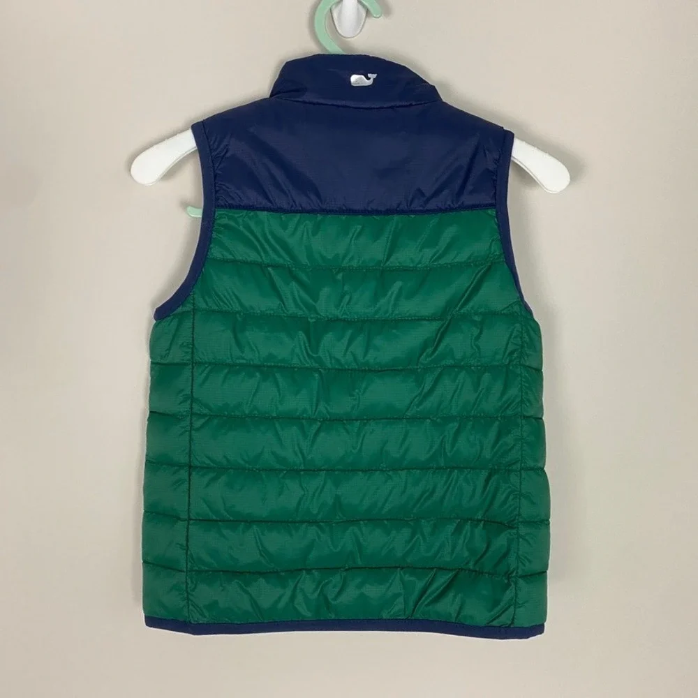 Vineyard Vines Colorblock Puffer Vest Unisex Kids 3T Lightweight Quilted Zip